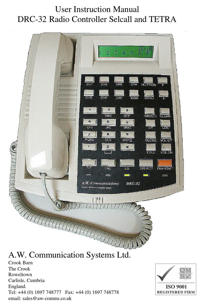A.W. Communication Systems DRC-32 User instruction manual