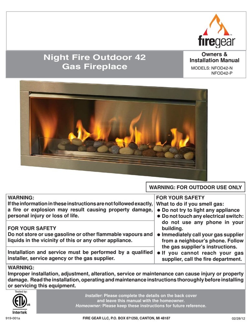 Firegear Nightfire NFOD42-N Owners & installation manual Firegear Nightfire NFOD42-N Owners & installation manual
