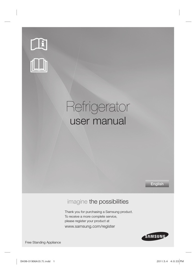 Samsung Refrigerator User manual Samsung Refrigerator User manual