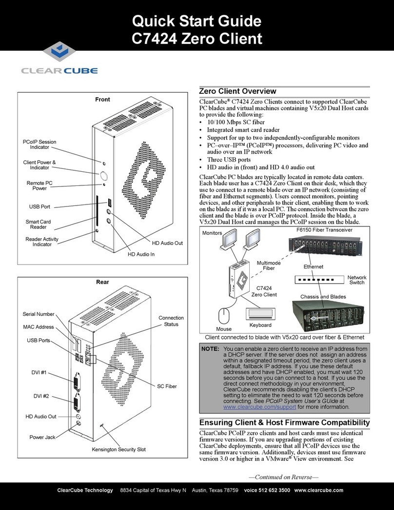 ClearCube C7424 User manual