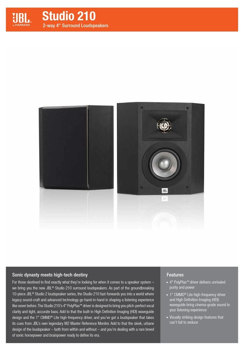 JBL Reference 210 User manual