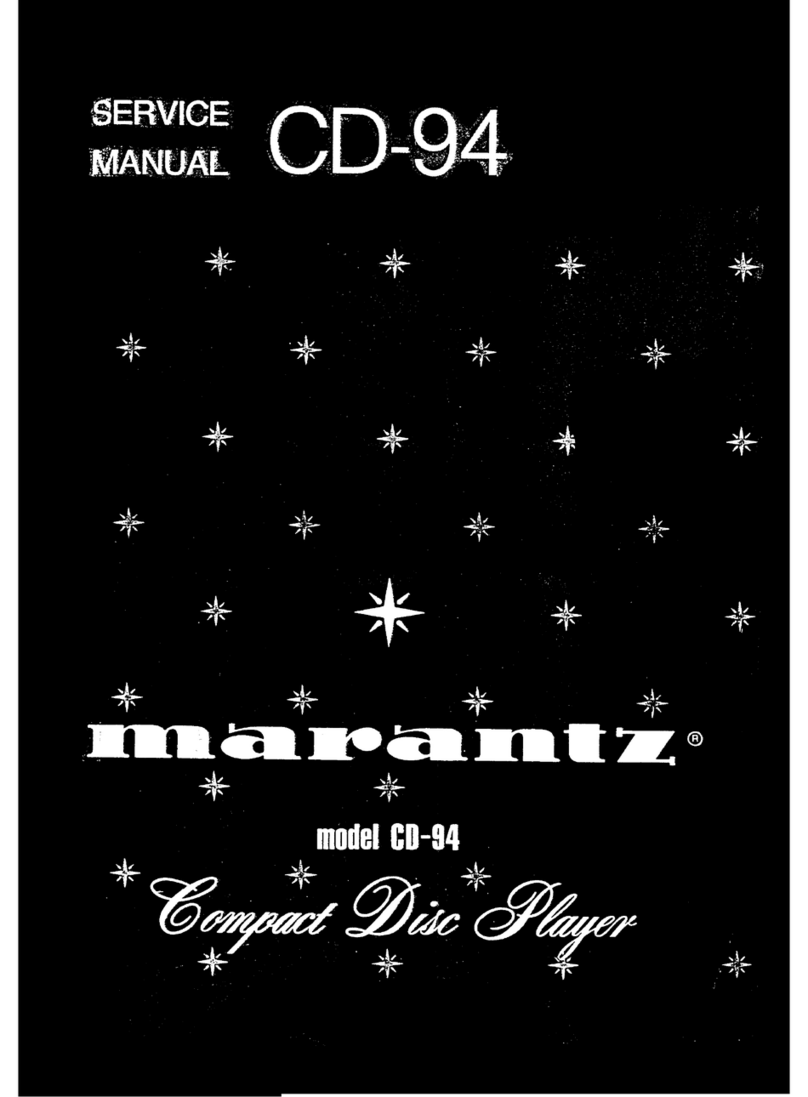 Marantz CD-94 User manual Marantz CD-94 User manual