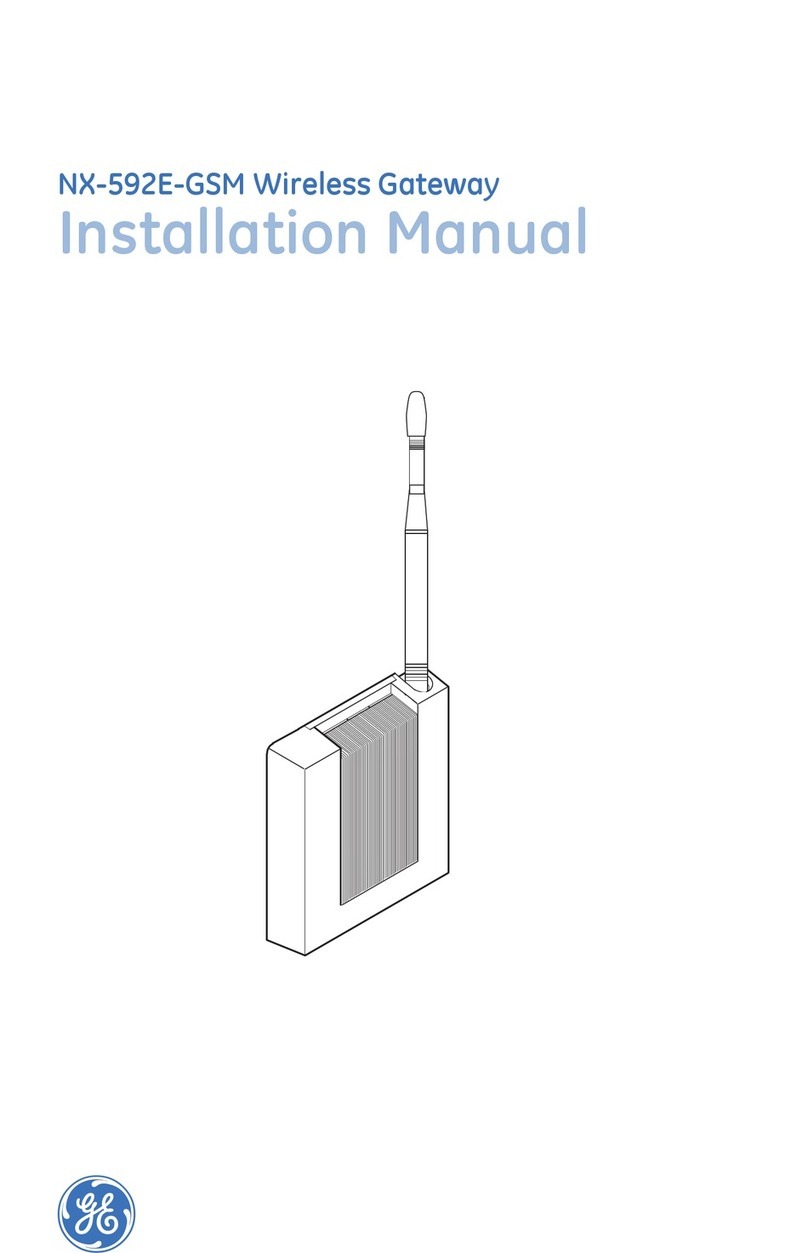 GE Security NX-592E-GSM installation manual