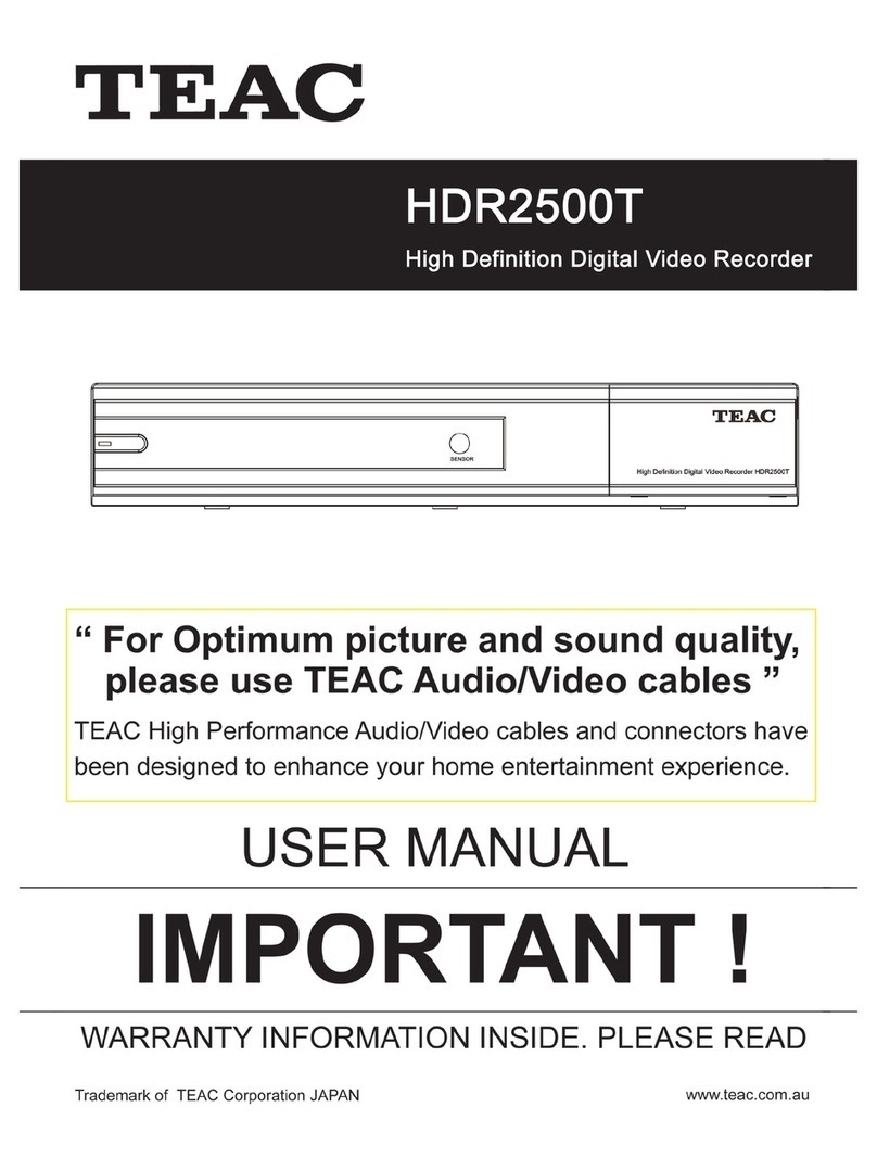 Teac HDR2500T user manual