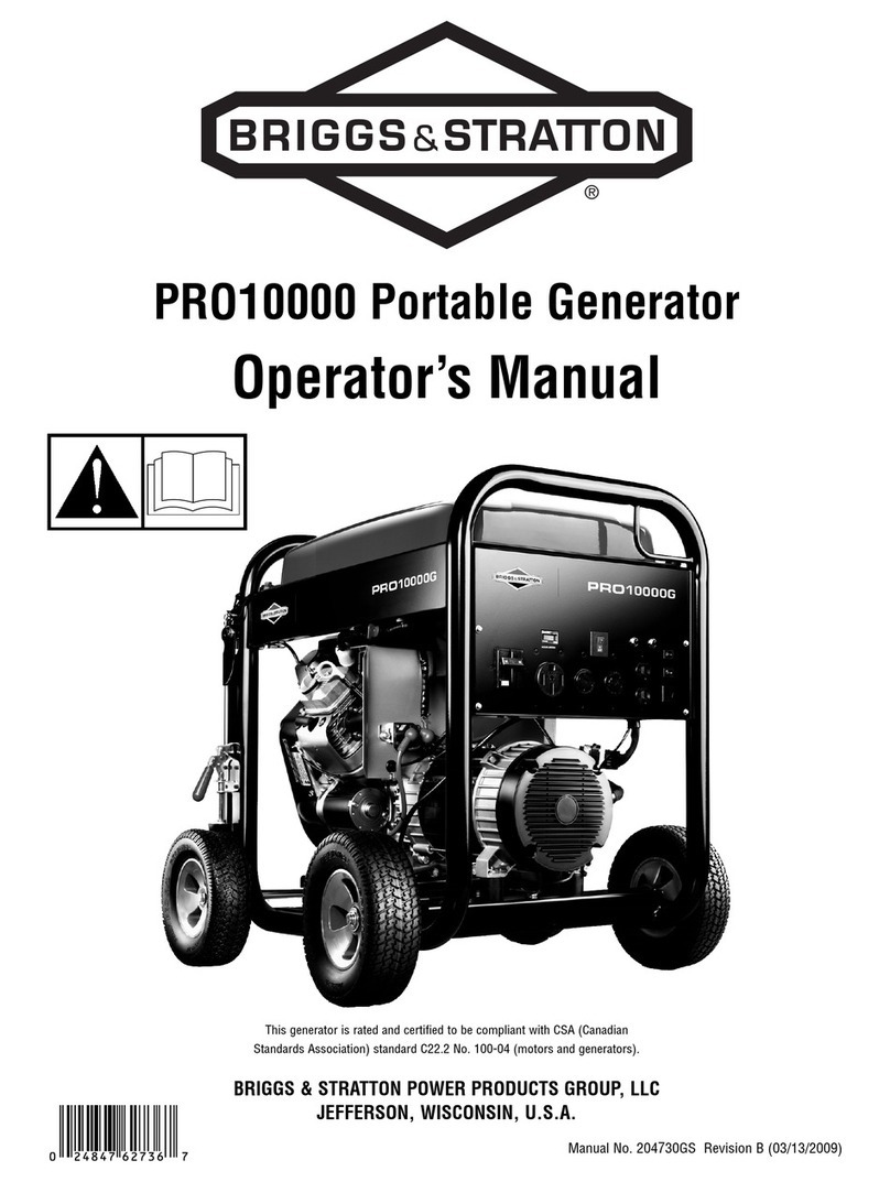 Briggs & Stratton PRO10000 030383 User manual