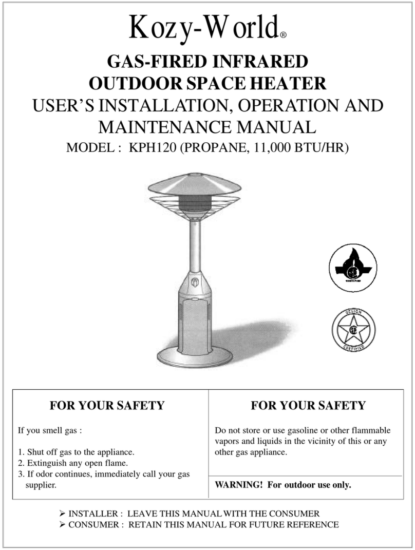 Kozy-World KPH120 User manual