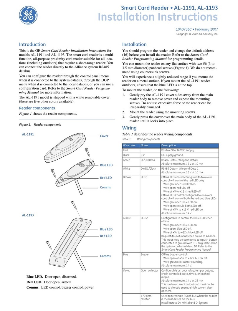 GE AL-1191 User manual