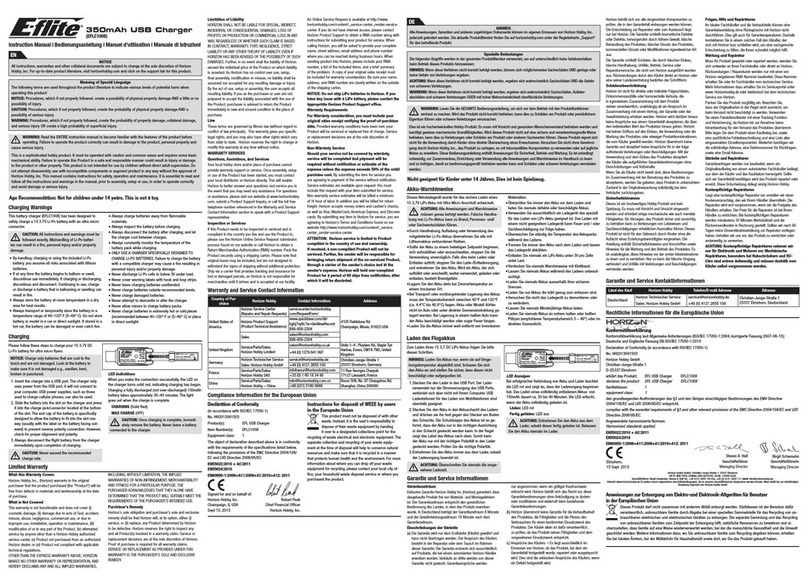 E-FLITE EFLC1008 User manual