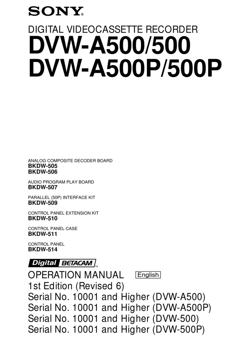 Sony DVW-A500 User manual