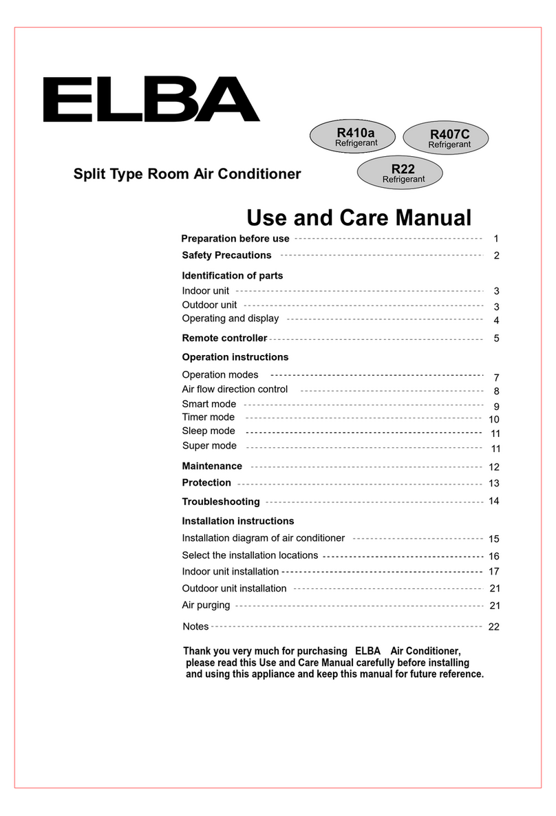 Elba R410a User manual