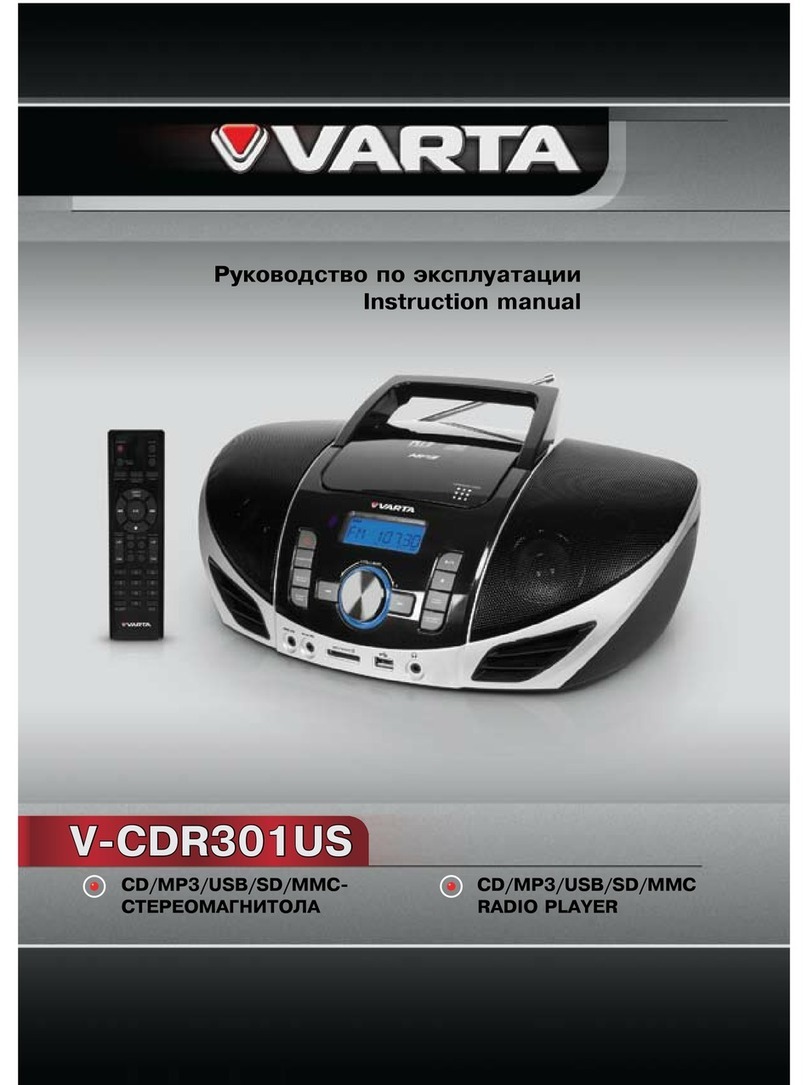 Varta V-CDR301US instruction manual