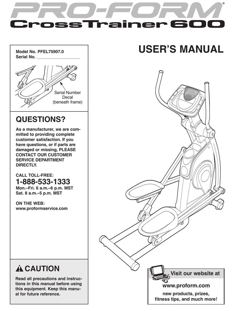 Pro-Form PFEL75907.0 User manual Pro-Form PFEL75907.0 User manual
