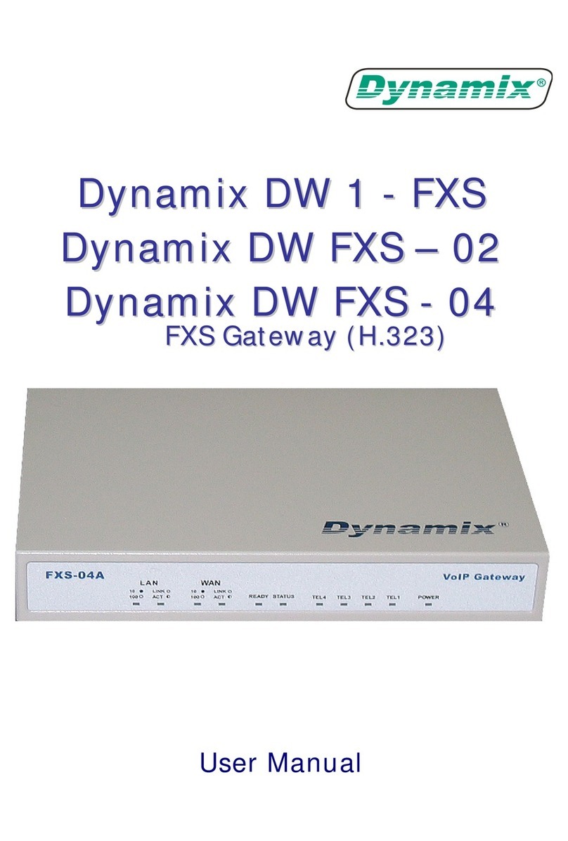 Dynamix DW1-FXS user manual
