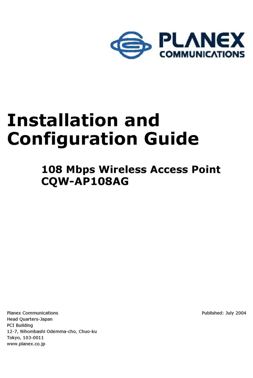 Planex CQW-AP108AG Operator's manual