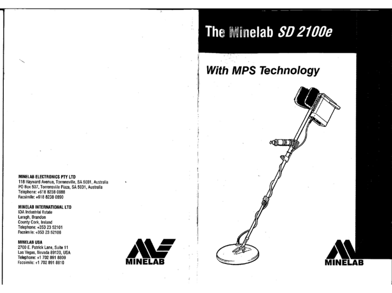 Minelab SD 2100e User manual Minelab SD 2100e User manual
