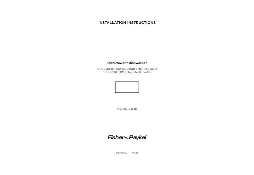 Fisher & Paykel DD90SDF(H)TX2 installation instructions