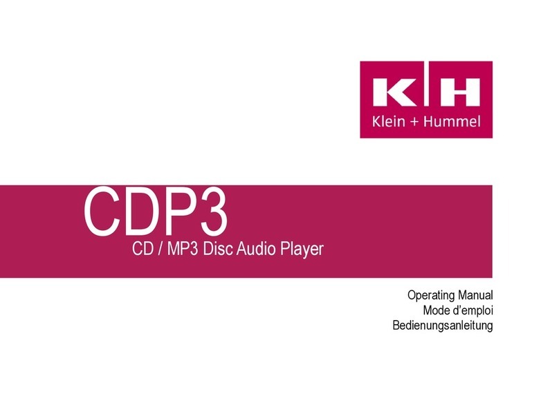 Klein + Hummel CDP3 operating manual