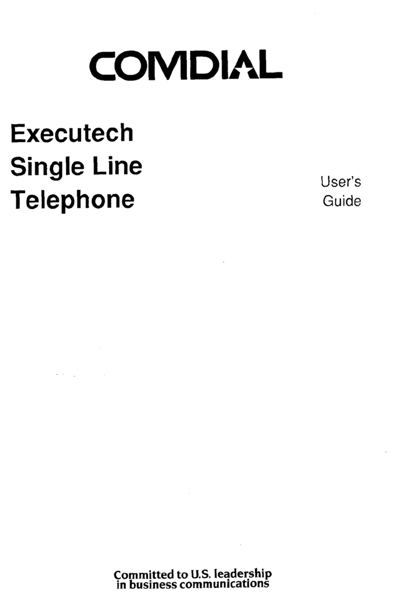 Comdial Executech Single Line Telephone User manual