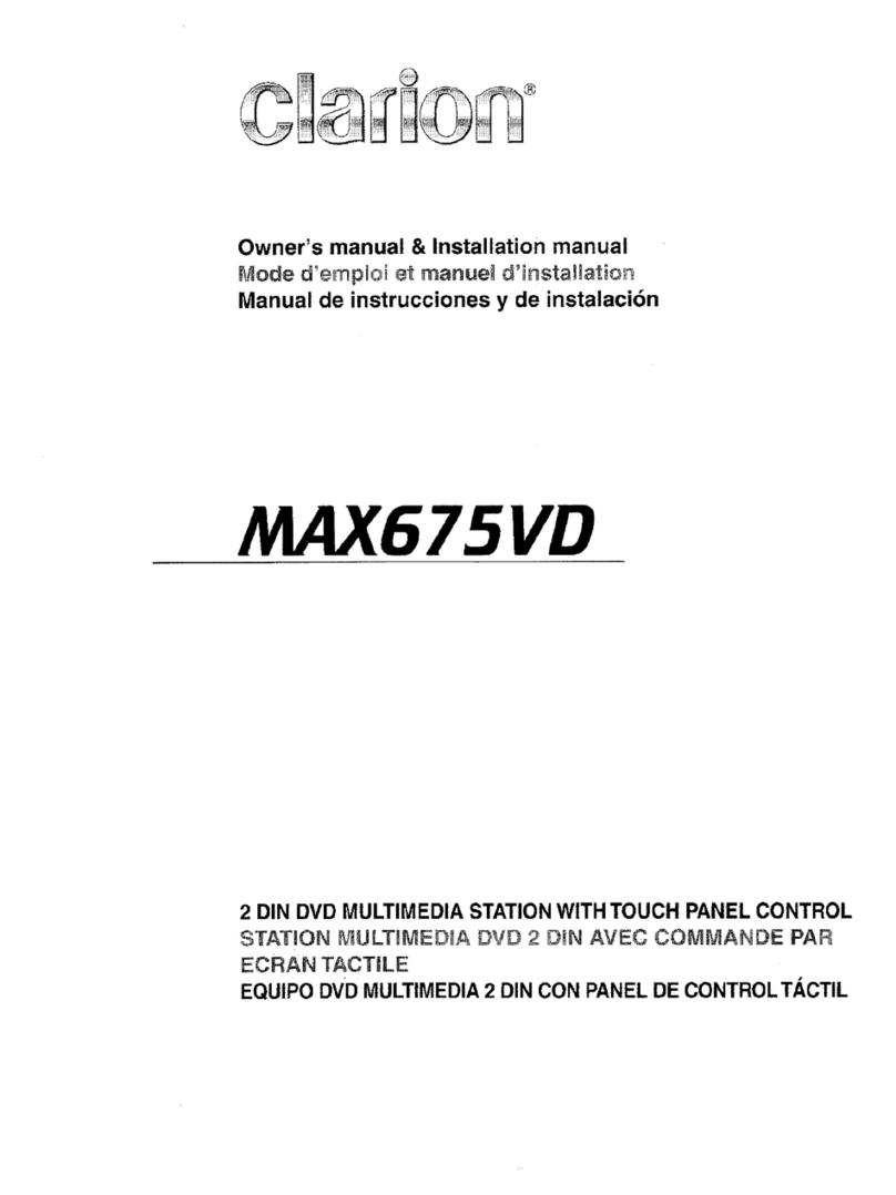 Clarion MAX67SVD Owner's manual & installation manual