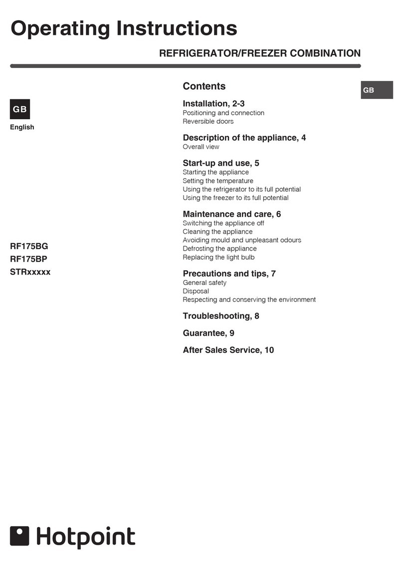 Hotpoint RF175BG operating instructions