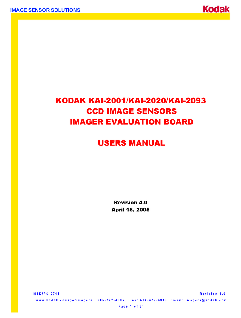 Kodak KAI-2001 user manual