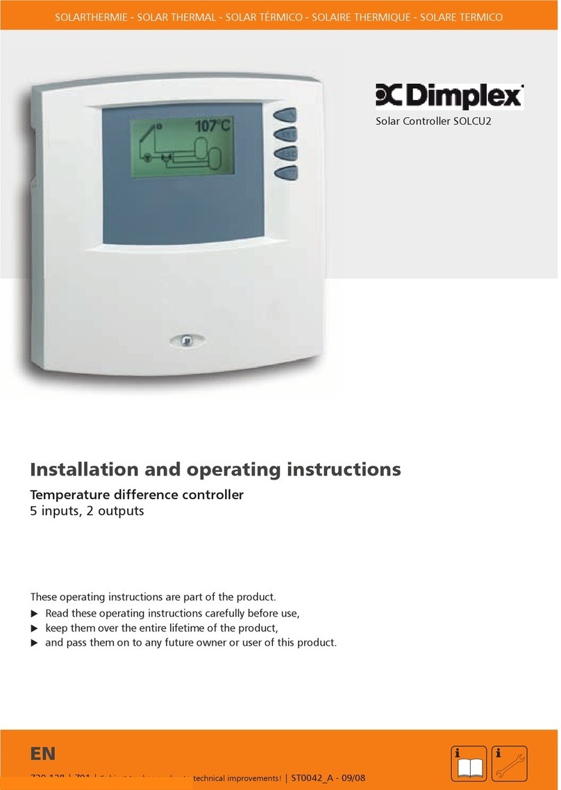 Dimplex SOLCU Installation and operating instructions