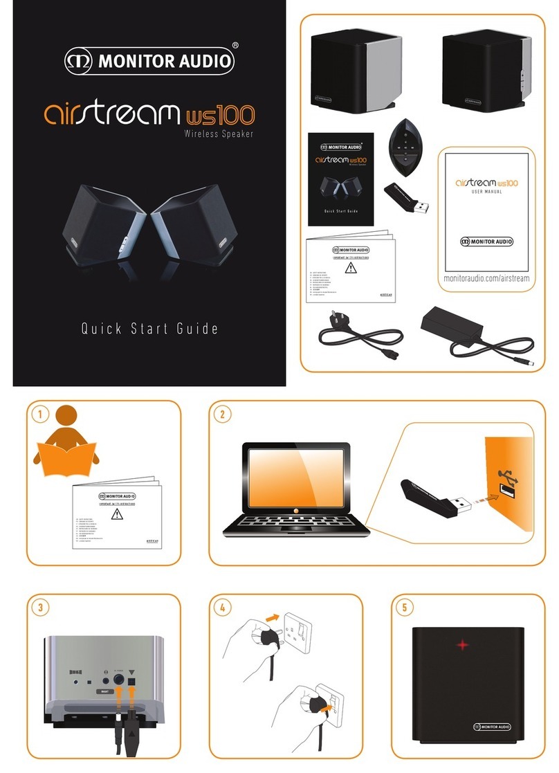 Monitor Audio air stream WS100 User manual