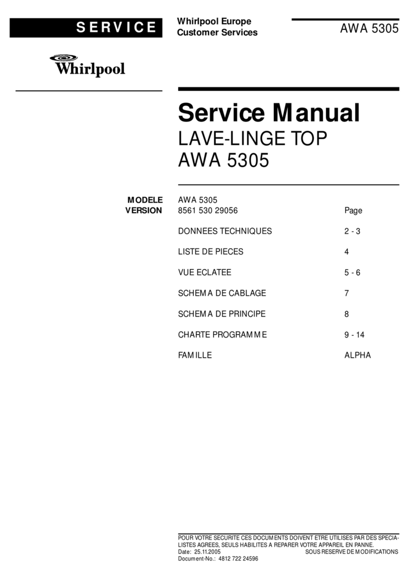Whirlpool AWA 5305 Service manual