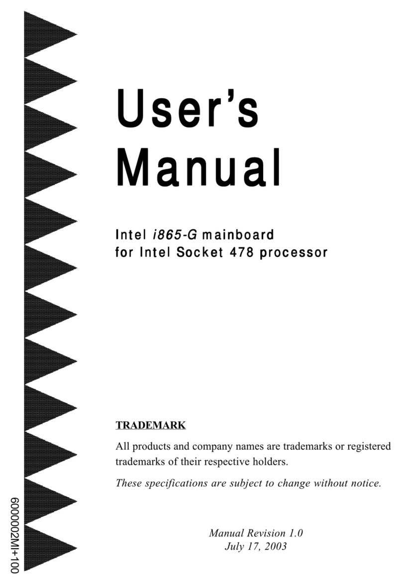 Intel i865-G User manual