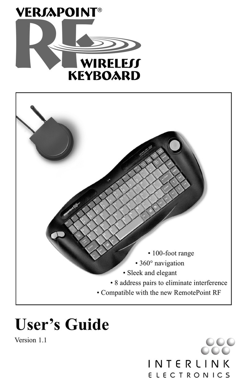 Interlink electronics VersaPoint  RF Wireless Keyboard user guide