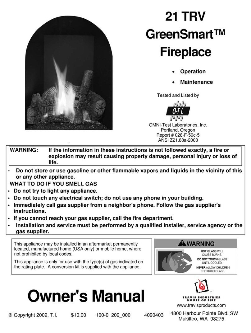 Travis Industries 21 TRV GreenSmart User manual