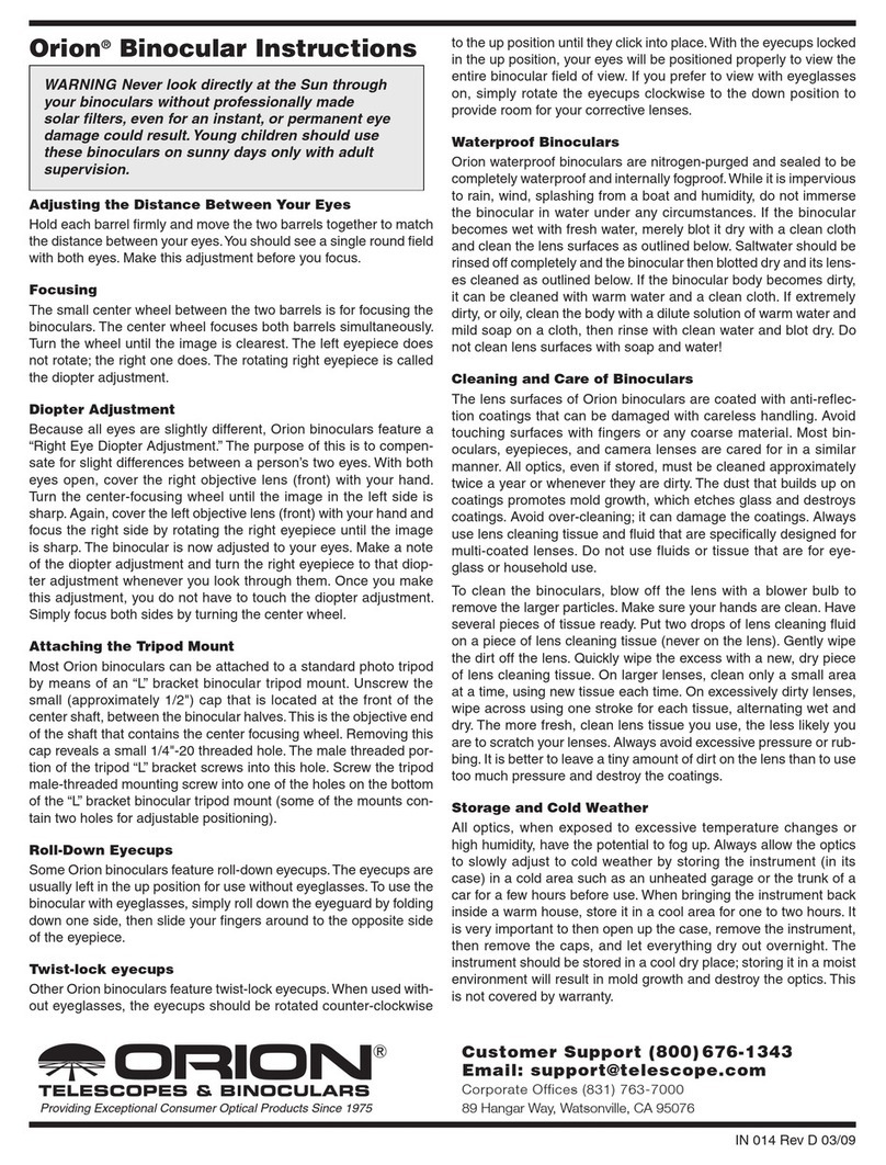 Orion Binocular instructions