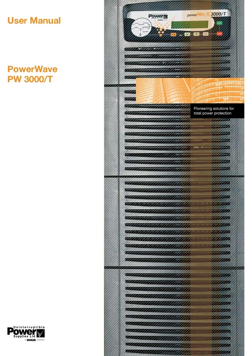 Uninterruptible Power Supplies PowerWave 3000T User manual