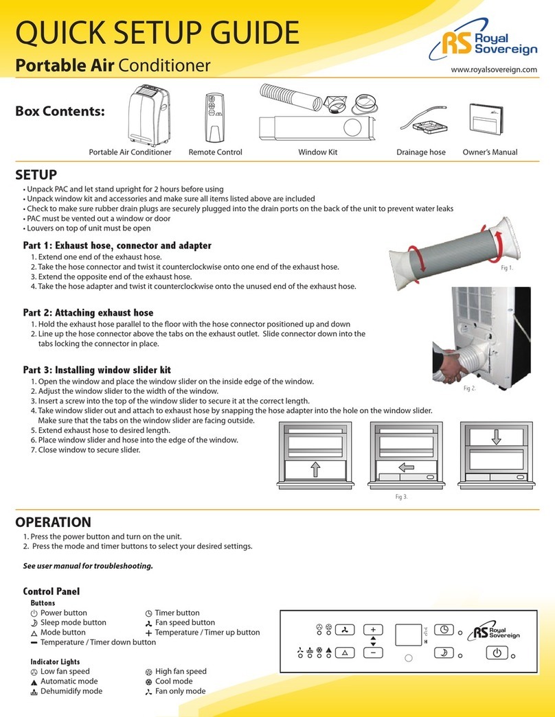 Royal Sovereign Portable Air User manual Royal Sovereign Portable Air User manual