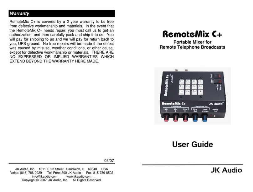 JK Audio RemoteMix C+ User manual