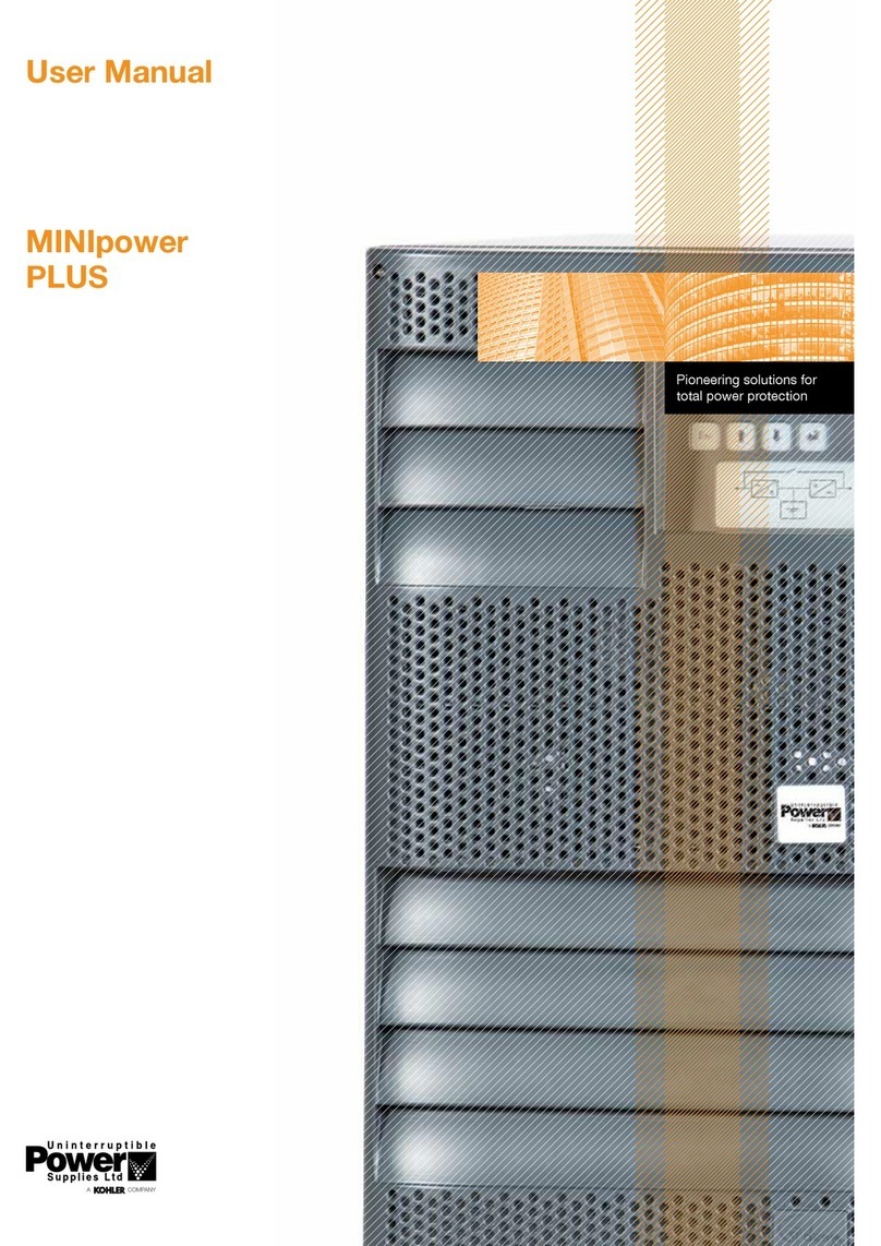 Uninterruptible Power Supplies Minipower Plus Rack user manual