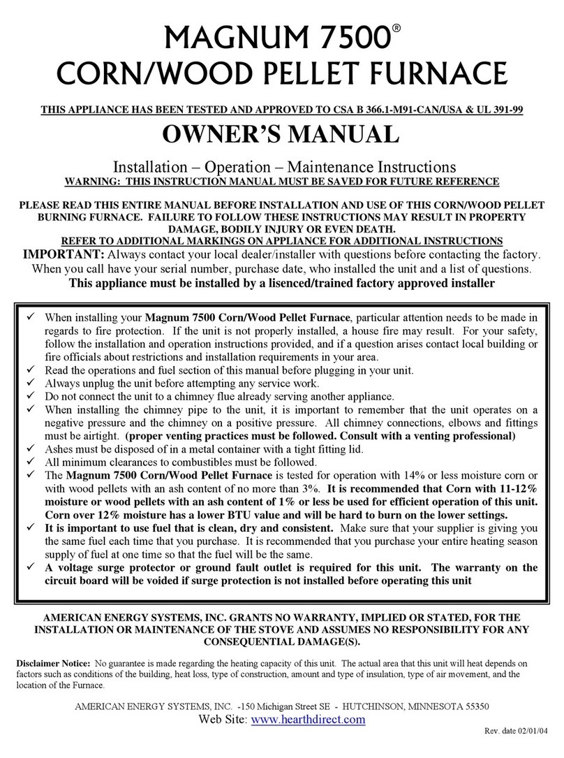 American Energy Systems MAGNUM 7500 owner's manual