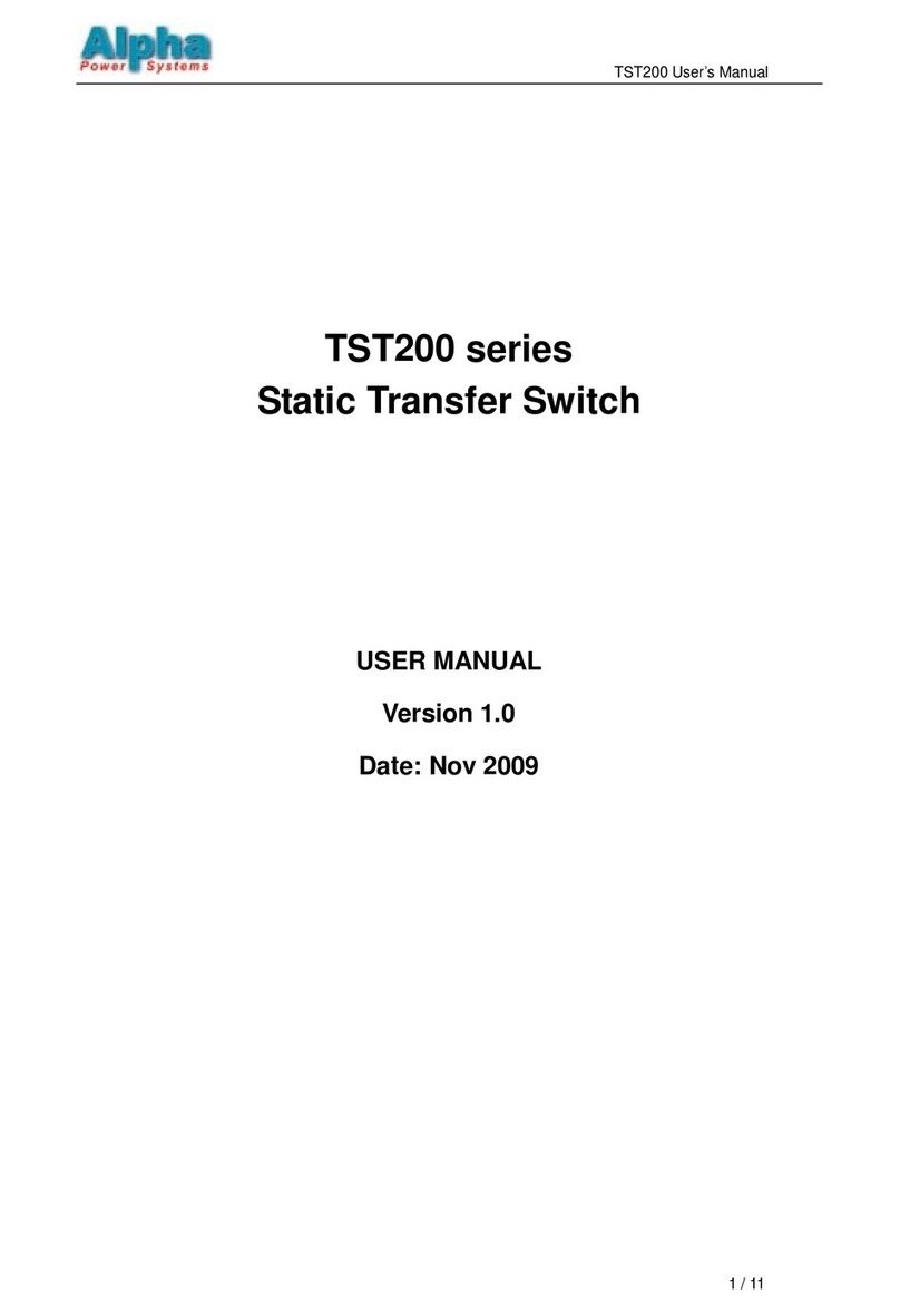 Alpha Power TST200 series user manual Alpha Power TST200 series user manual