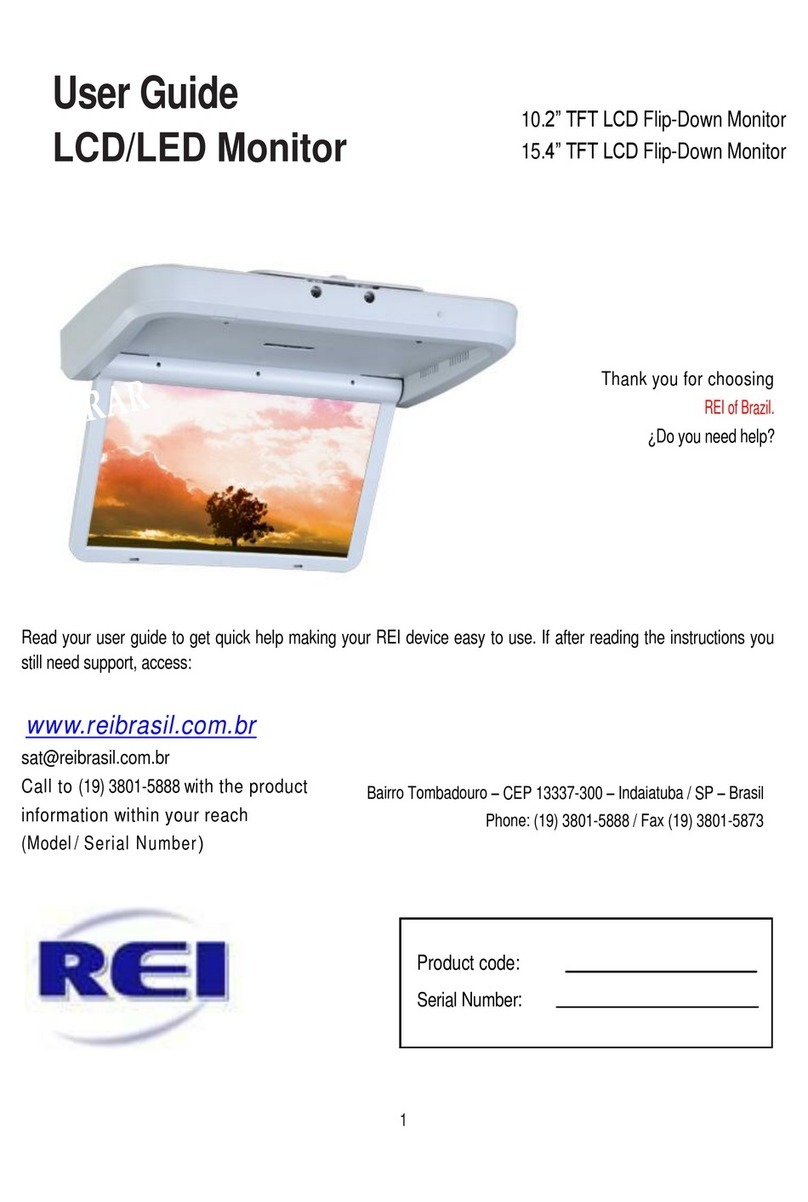 REI 10.2" TFT LCD Flip-Down User manual
