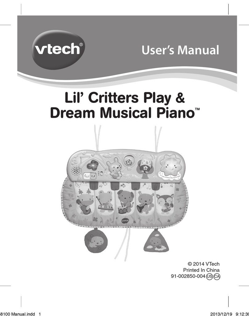 V-tech Lil' Critters Play & Dream Musical Piano User manual V-tech Lil' Critters Play & Dream Musical Piano User manual