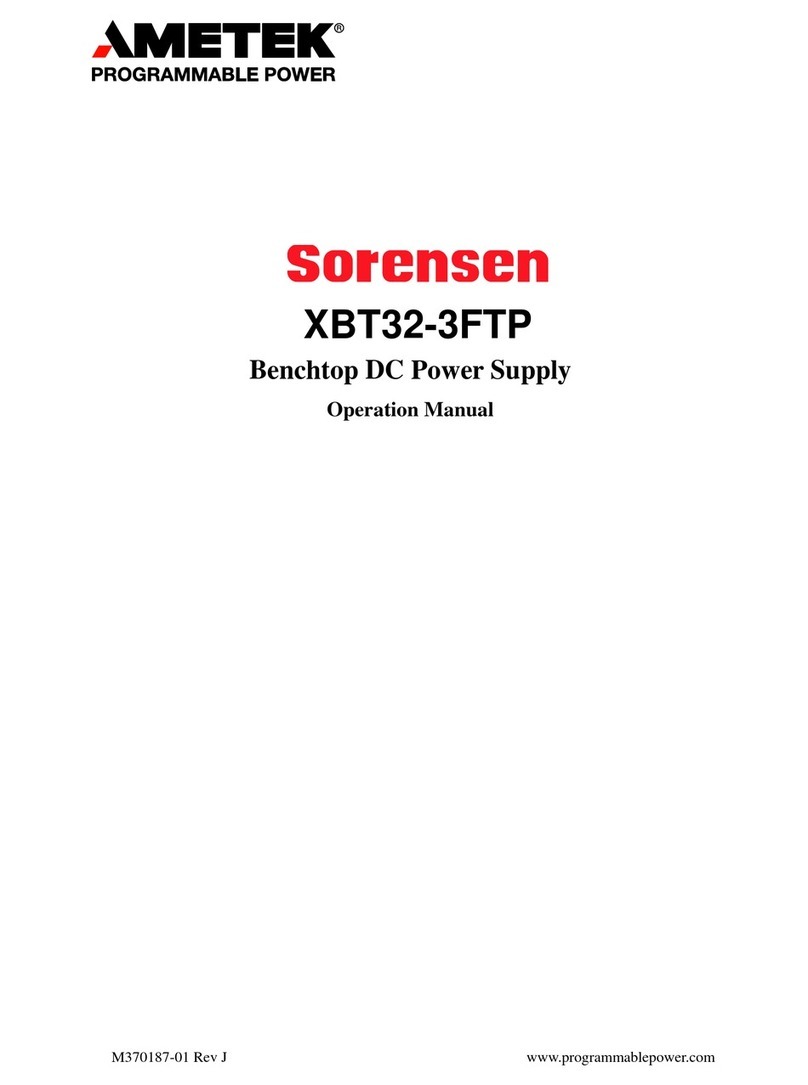 Sorensen XBT32-3FTP Operation manual