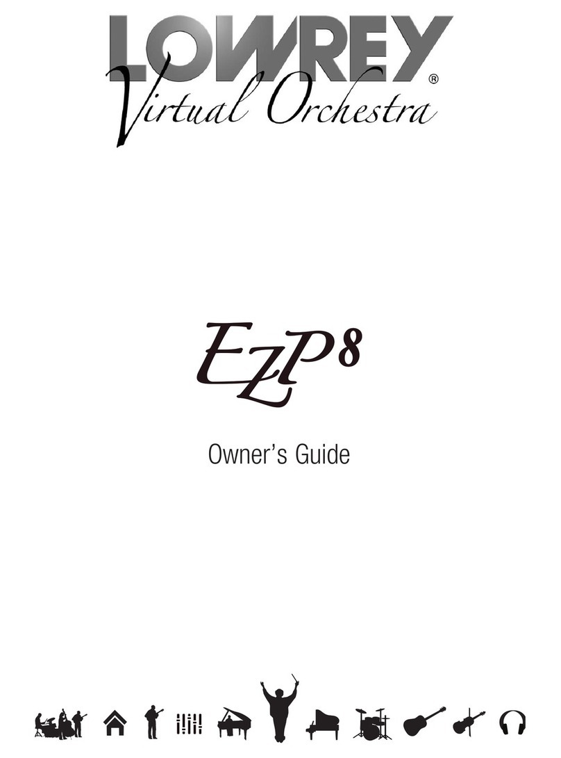 Lowrey EZP8 Virtual Orchestra User manual