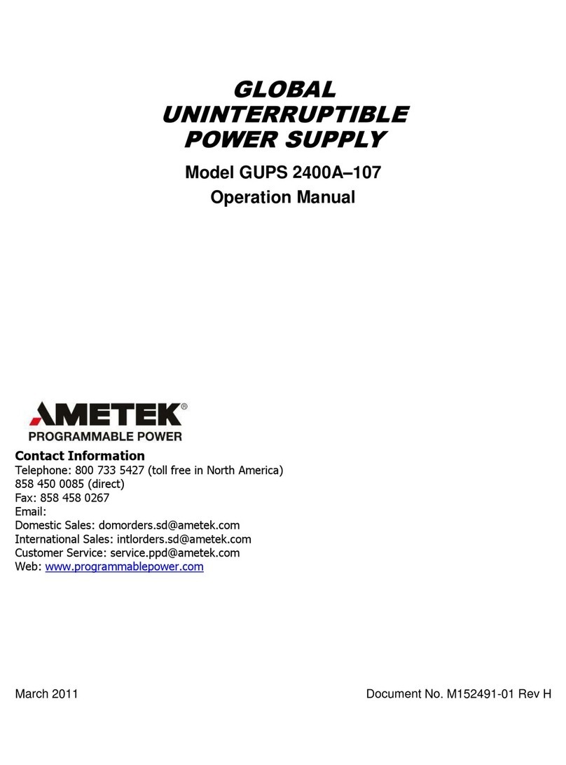 Ametek GUPS 2400A-107 Operation manual