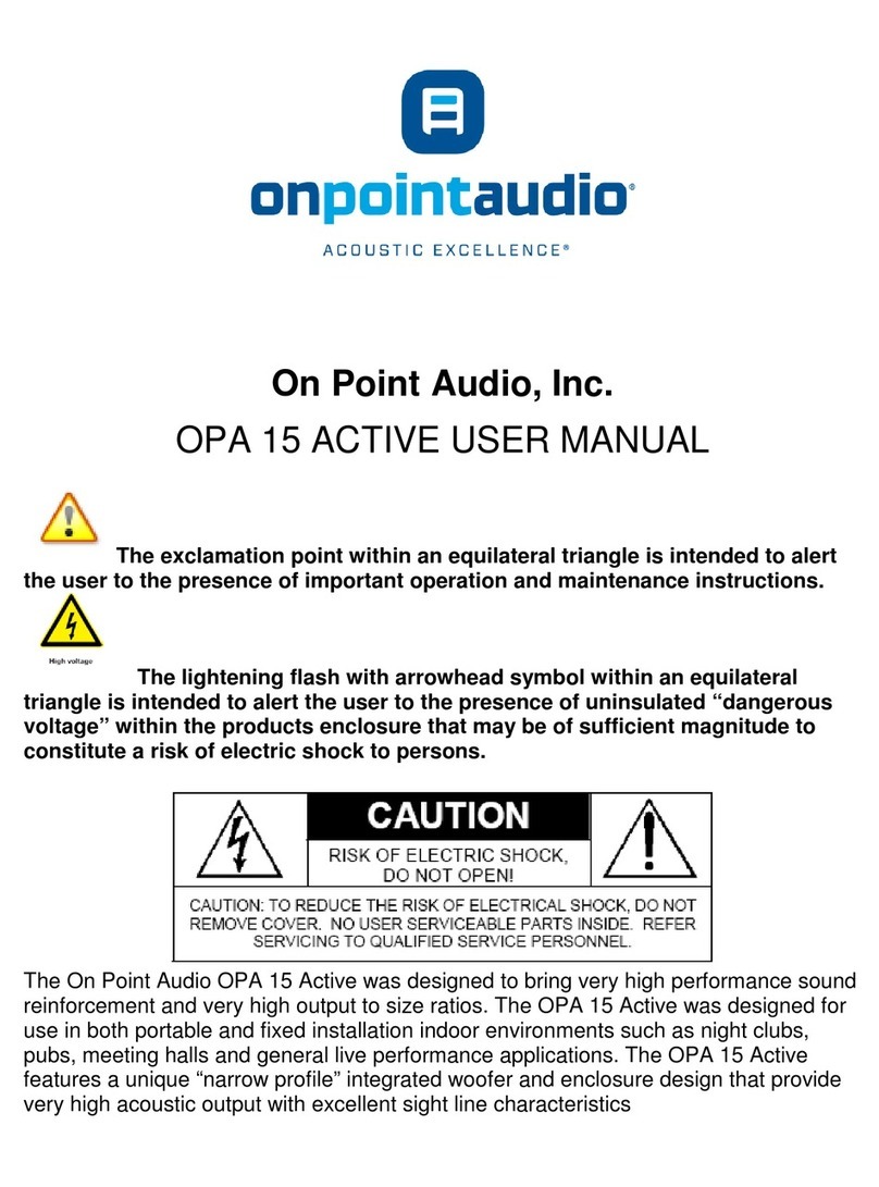 On Point Audio OPA 15 Active user manual