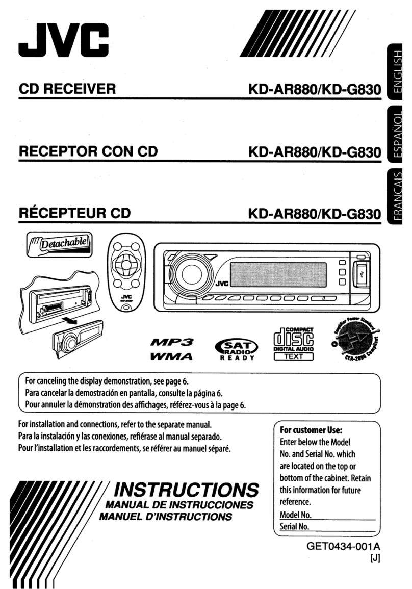JVC KD-AR880 - Radio / CD User manual