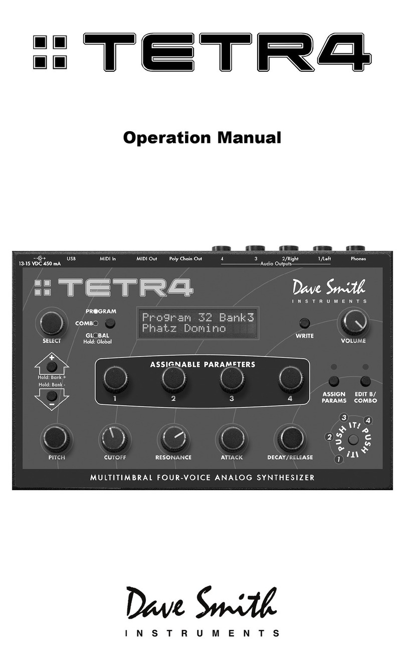 Dave Smith Instruments TETR4 User manual