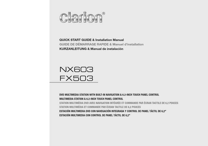 Clarion NX603 User manual