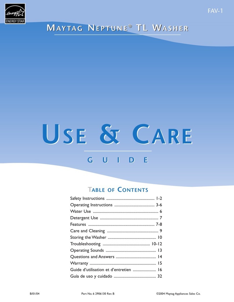 Maytag NEPTUNE TL User manual