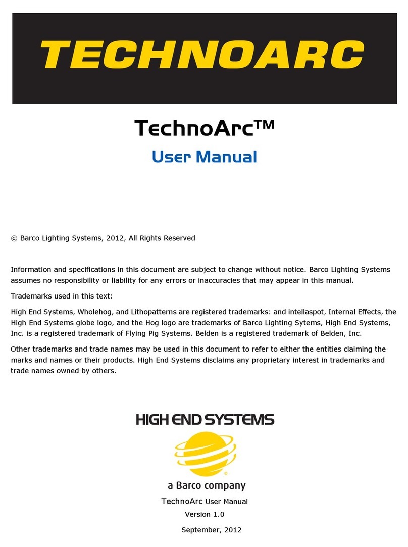 High End Systems TechnoArc User manual
