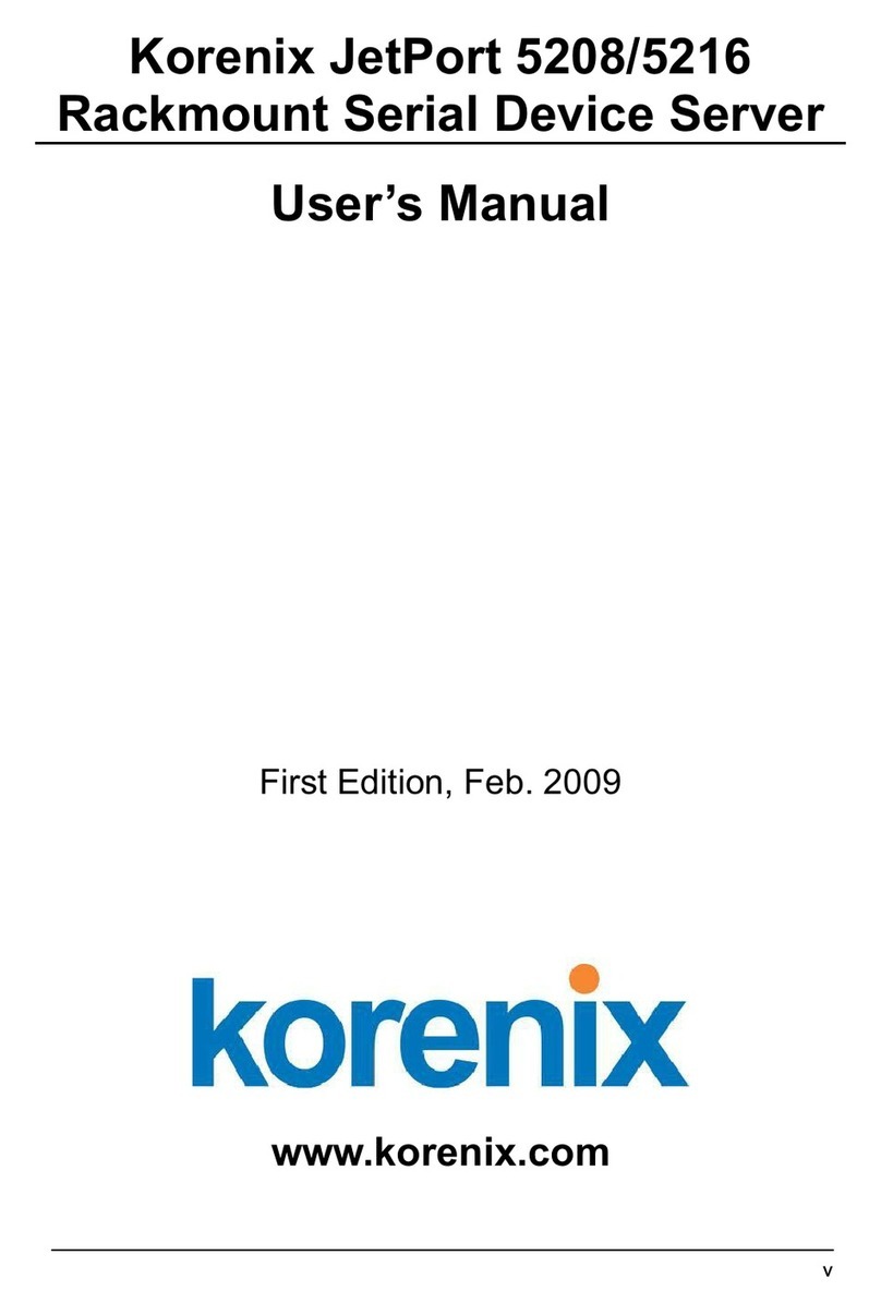 Korenix JetPort 5208 User manual